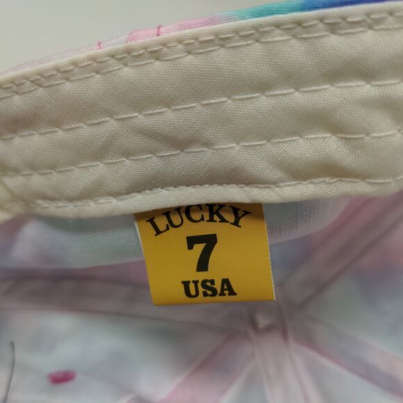 Lucky 7 USA Women's Strapback Hat Multicolor Tie Dye Embroidered Ocean City NJ - Picture 10 of 11
